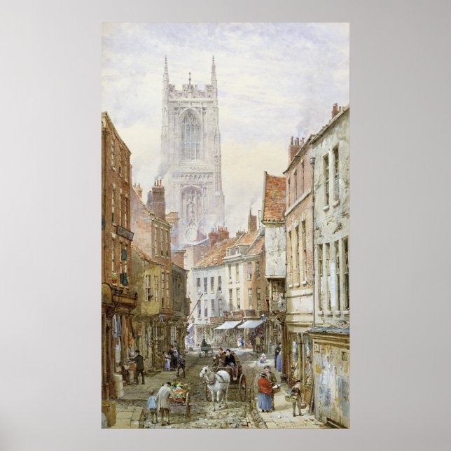 Affiches Une vue de l'Irongate, Derby (Devant)