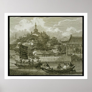 Affiches Une vue des jardins du palais impérial, Peki
