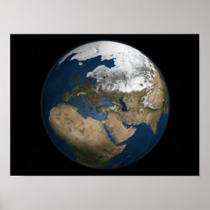 Affiches Une vue globale au-dessus de l'Europe et de la