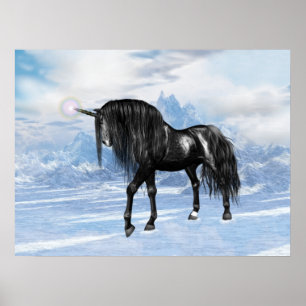Affiches Unicorne noire