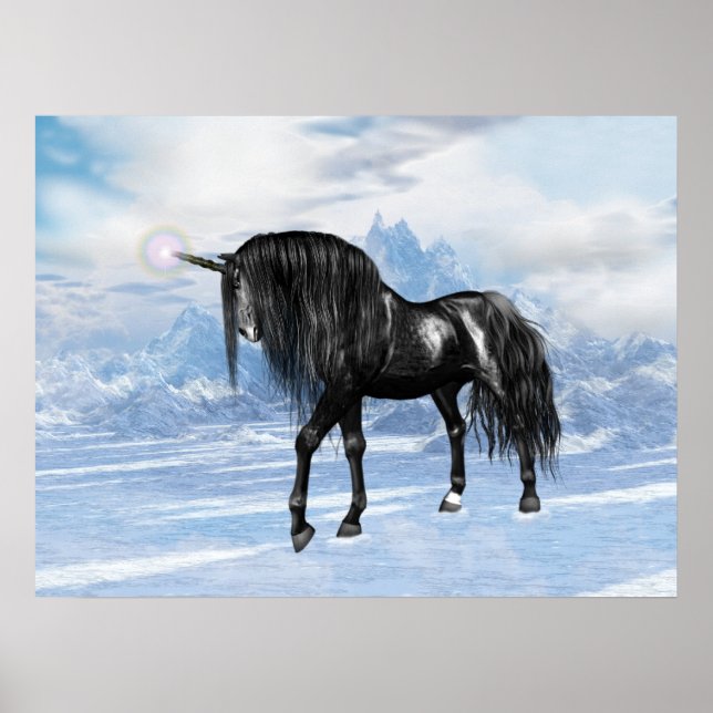 Affiches Unicorne noire (Devant)