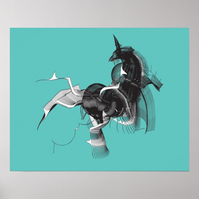 Affiches Unicorne numérique (Devant)