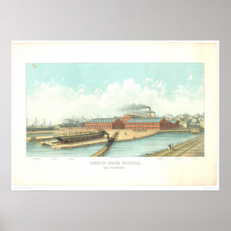 Affiches Union Iron Works à San Francisco (1801A)