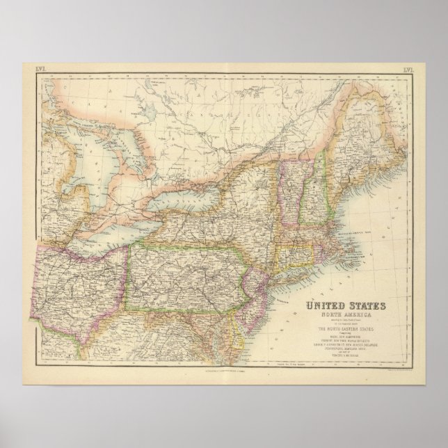 Affiches United States North Eastern States (Devant)