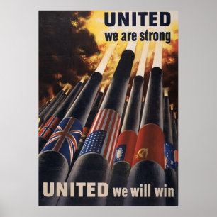 Affiches United We Are Strong United We Will Win