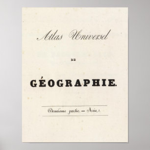 Affiches Universel Asie d'atlas de demi de titre