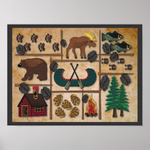 Affiches Up North Cabin Fever