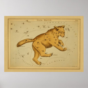 Affiches Ursa Major - Image de la carte astronomique Vintag