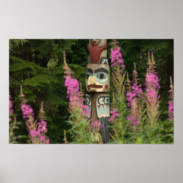 Affiches USA, Alaska, Ketchikan, Totem Bight State (Devant)