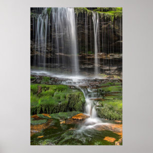 Affiches USA, Pennsylvanie, Benton. Délicate cascade