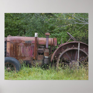 Affiches USA, Vermont, MANCHESTER : Antique ferme tracteur