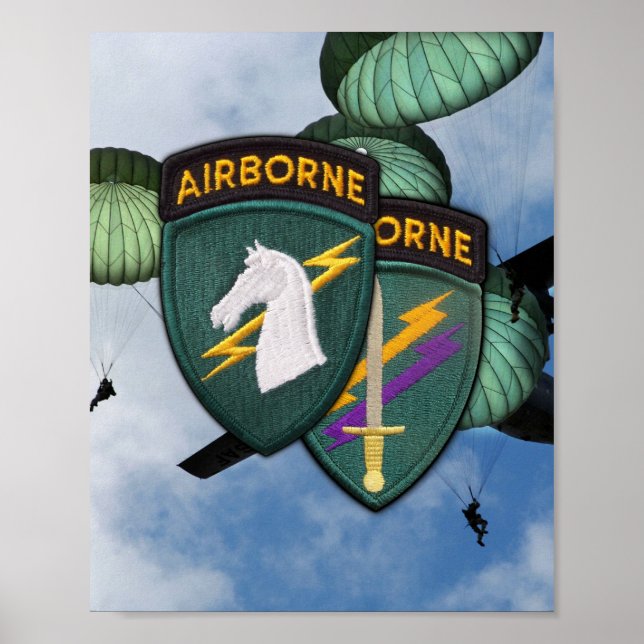 Affiches USACAPOC 1er Patch Opérations Spéciales Imprimer (Devant)