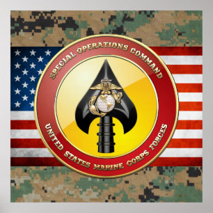 Affiches USMC Opérations spéciales (MARSOC) [3D]