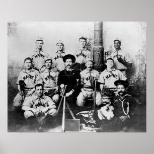 Affiches USS Maine Baseball Team in Havana Cuba Photograp
