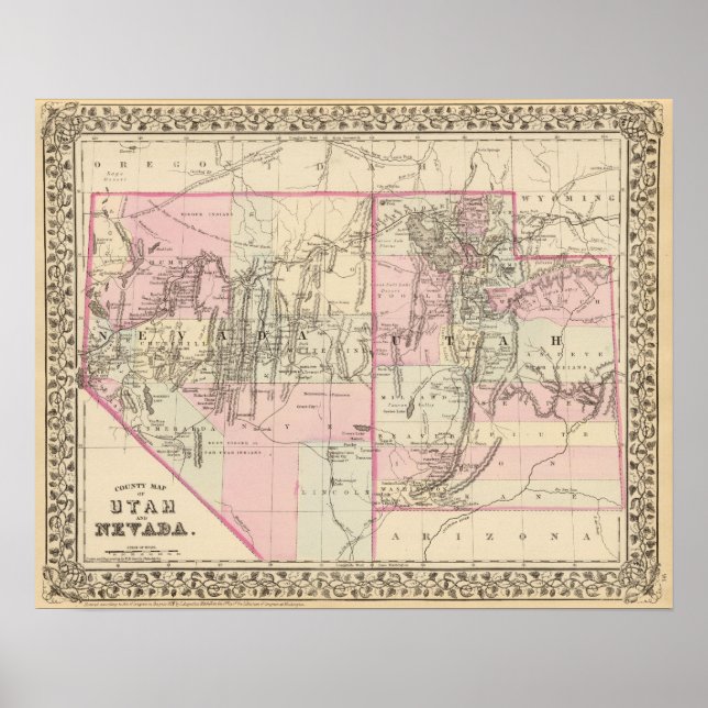 Affiches Utah, Nevada 2 (Devant)