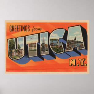 Affiches Utica, New YorkGrandes lettres ScènesUtica, NY