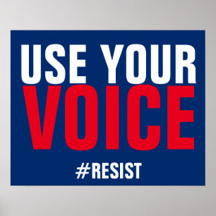 Affiches Utiliser votre voix parler haut résiste protestati