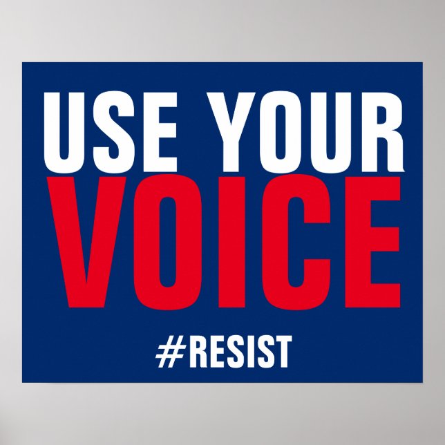 Affiches Utiliser votre voix parler haut résiste protestati (Devant)