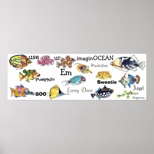 Affiches Utilisez notre ImagineOCEAN bande dessinée poisson (Devant)