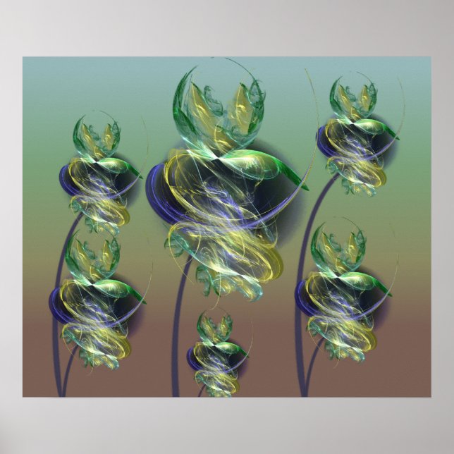 Affiches Utopian Alien Flowers (Devant)