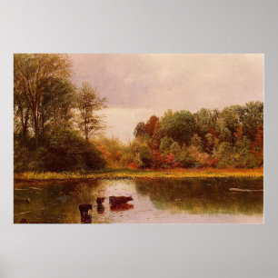 Affiches Vaches dans un paysage d'arrosage par Albert B.