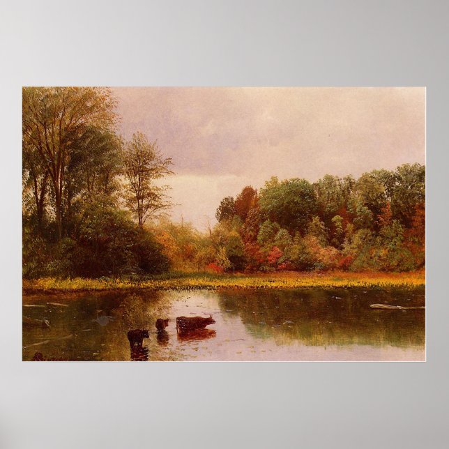 Affiches Vaches dans un paysage d'arrosage par Albert B. (Devant)