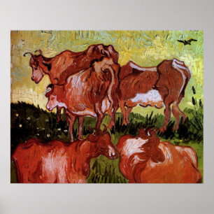 Affiches Vaches (d'après Jordaens) par Vincent van Gogh
