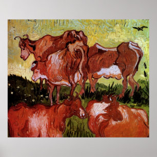 Affiches Vaches (d'après Jordaens) par Vincent van Gogh
