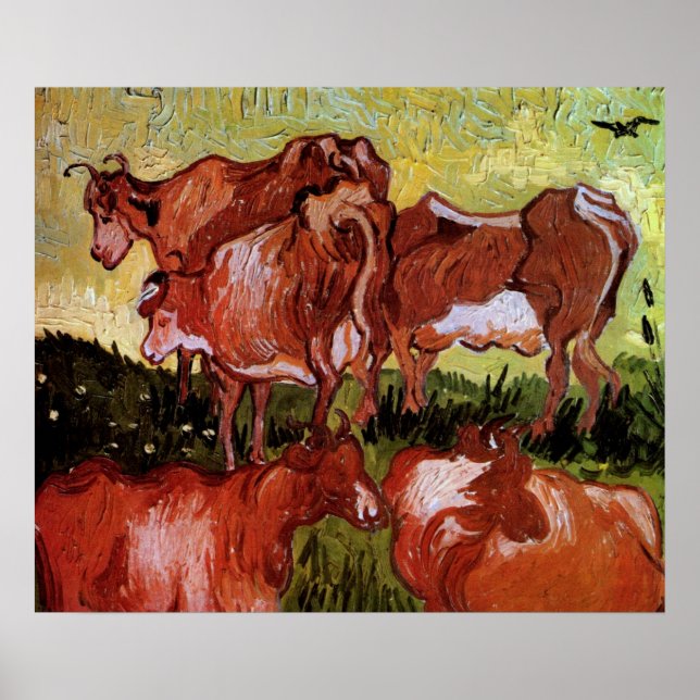 Affiches Vaches (d'après Jordaens) par Vincent van Gogh (Devant)