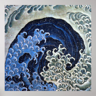 Affiches Vague Feminine, Hokusai