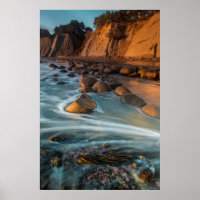 Vague le long de la plage, Californie