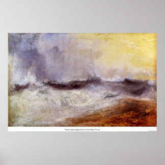 Affiches Vagues brisant contre le vent par Joseph Turner