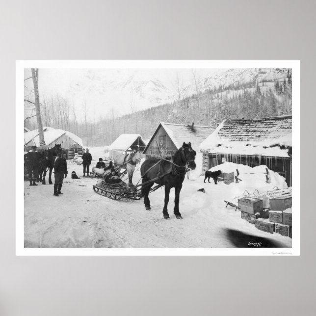 Affiches Valdez Trail Horses Alaska 1912 (Devant)
