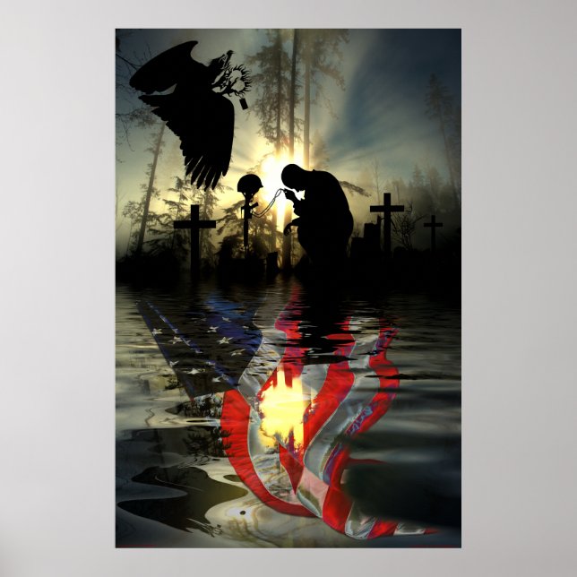 Affiches Vale commémorative vétéran des larmes Souvenir (Devant)