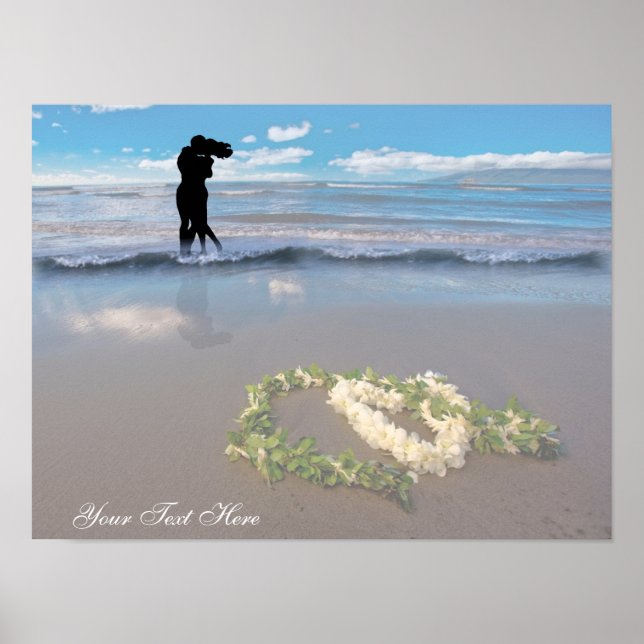 Affiches Valentines Jour Inspiré - Coeur en forme de fleurs (Devant)