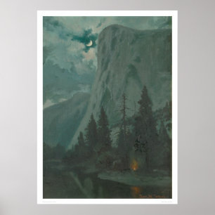 Affiches Vallée de Yosemite par clair de lune, Californie