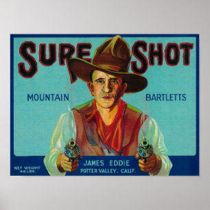 Affiches Vallée sûre de LabelPotter de caisse de poire de