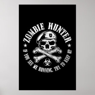 Affiches vampires de chasseur de zombi vivant complètement
