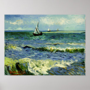 Affiches Van Gogh - A Fishing Boat at Sea