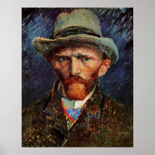 Affiches Van Gogh; Autoportrait au chapeau de feutre gris
