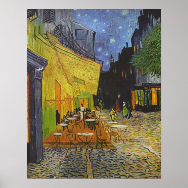 Affiches Van Gogh Cafe Terrace Post-Impressioniste Painting (Devant)