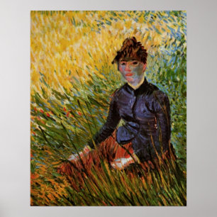 Affiches Van Gogh; Femme assise dans l'herbe, Beaux-arts vi