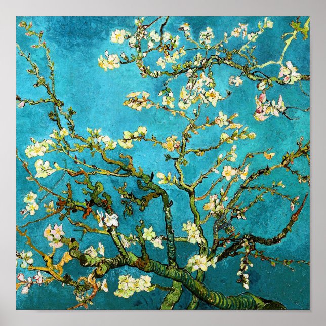 Affiches Van Gogh Florssoming Almond Tree (F671) Art (Devant)
