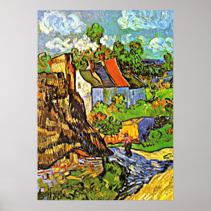 Affiches Van Gogh - Maisons à Auvers
