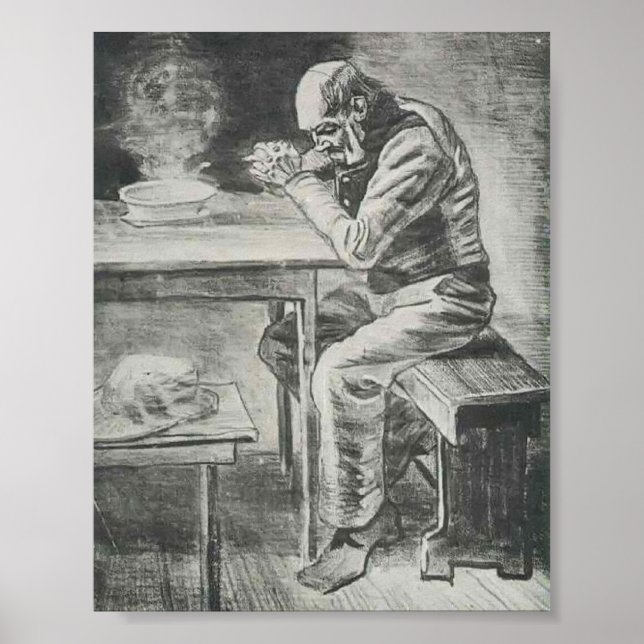 Affiches Van Gogh - Prière avant le repas (Devant)