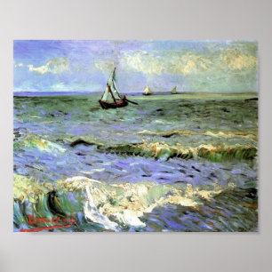 Affiches Van Gogh - Seascape at Saintes-Maries