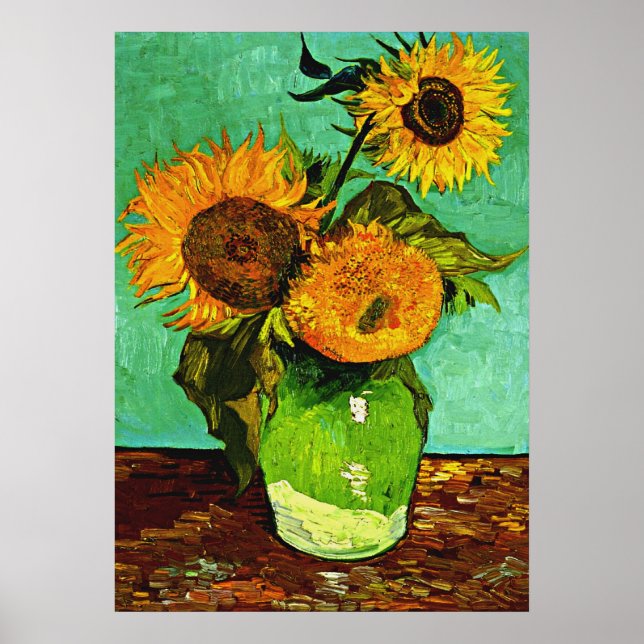 Affiches Van Gogh - Tournesols, Trois (Devant)