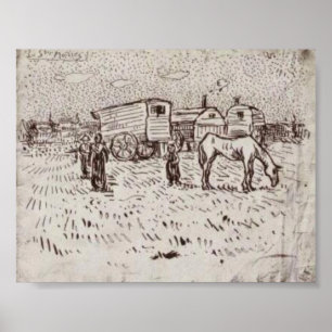 Affiches Van Gogh - Tziganes aux Saintes-Maries
