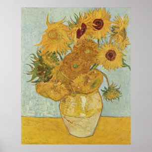 Affiches van Gogh - Vase avec douze tournesols (1888)