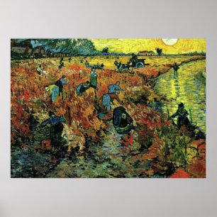 Affiches Van Gogh - Vignobles rouges à Arles